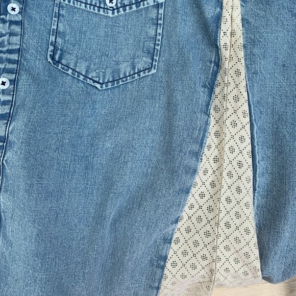 Billabong Denim Shirt with Lace - Picture 11 of 15